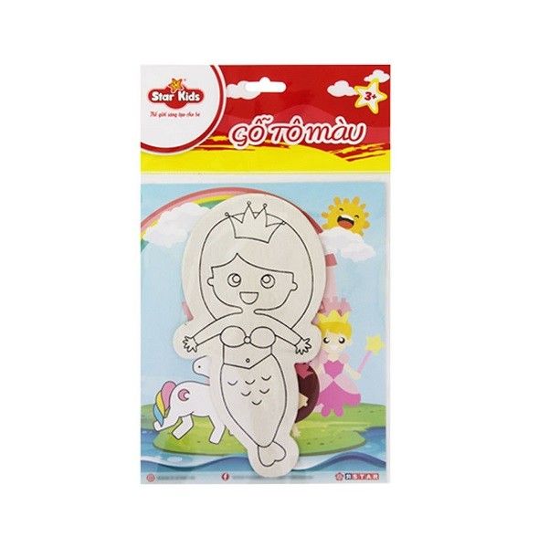 Gỗ Tô Màu R Star Nàng Tiên Cá K-206/1