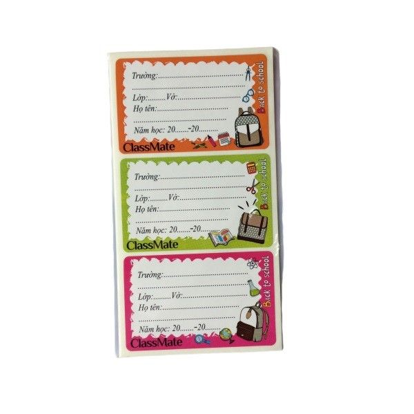Nhãn Vở BackToSchool Bitex CL-NT207