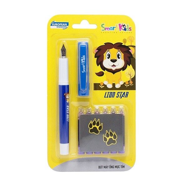 Combo Bút & 6 Ống Mực (Con Sư Tử) Bitex