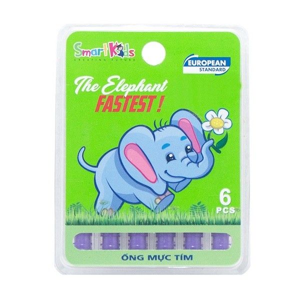 Vĩ Ống Mực Màu Tím Con Voi Bitex (6 Ống)