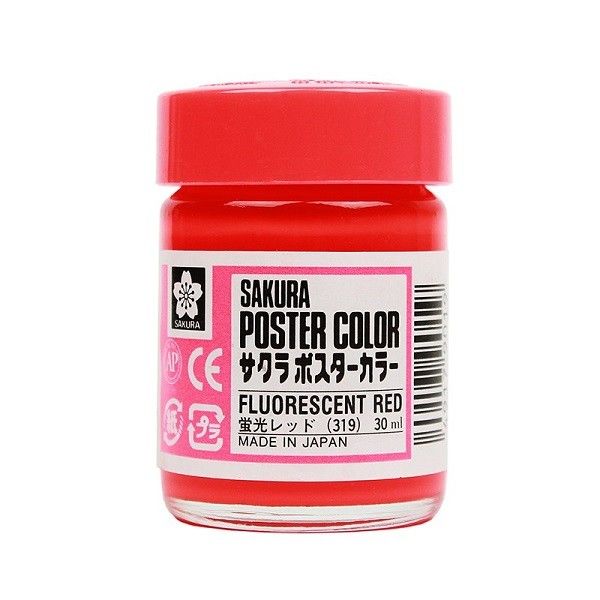 Màu Hủ Sakura Poster 30ml Fluorescent Red PW30#319