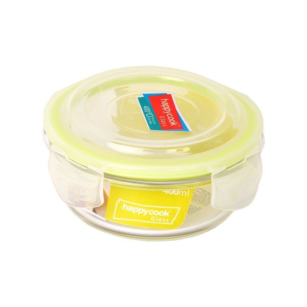 Bộ 3 Hộp Thủy Tinh Tròn Happy Cook 400ml