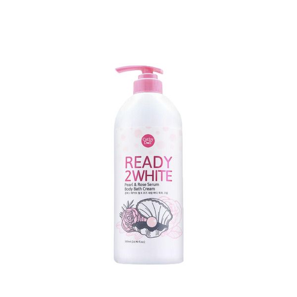 Sữa Tắm Ngọc Trai Và Hoa Hồng Cathy Doll Ready 2 White Pearl & Rose Serum Body Bath Cream 500ml