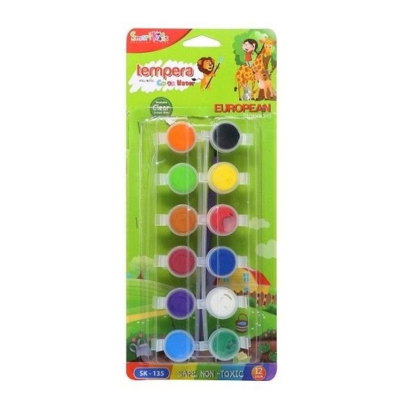 Màu Nước Bitex Tempera 12 Màu x 35ml Kèm Cọ