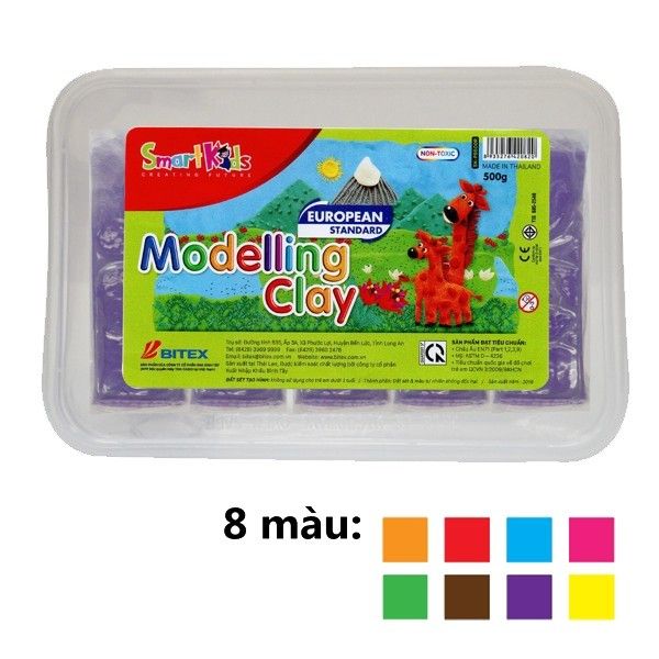 Sáp Nặn Hộp Nhựa 500g x 8 Màu PB500R
