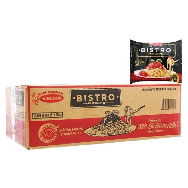 Mì Spaghetti Bistro Xốt Bò Bằm 95g Thùng 24