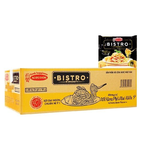 Mì Spaghetti Bistro Xốt Kem Phô Mai 100g Thùng 24