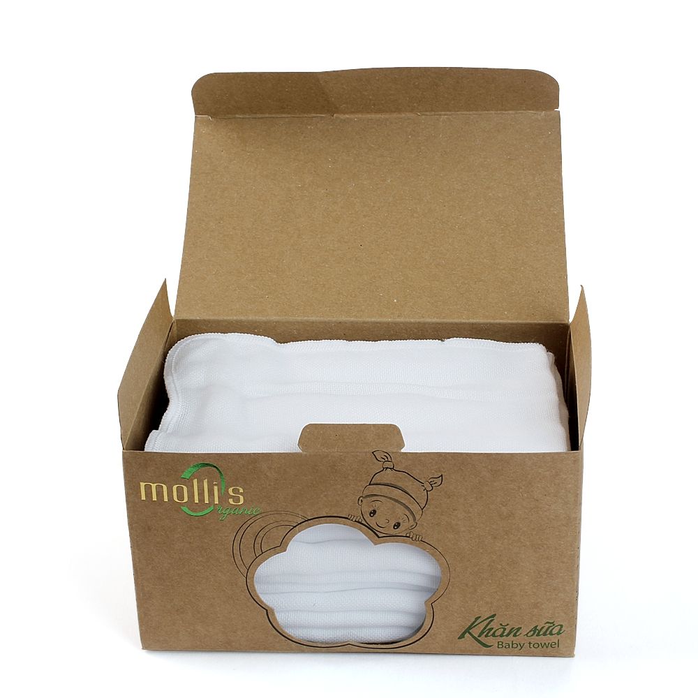 Bộ Khăn P777 Organic HM8P 30*30-13.75g-10 cái (Trắng)