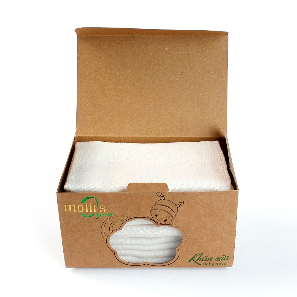 Bộ Khăn P777 Organic HM8P 30*30-13.75g-10 cái (Kem)