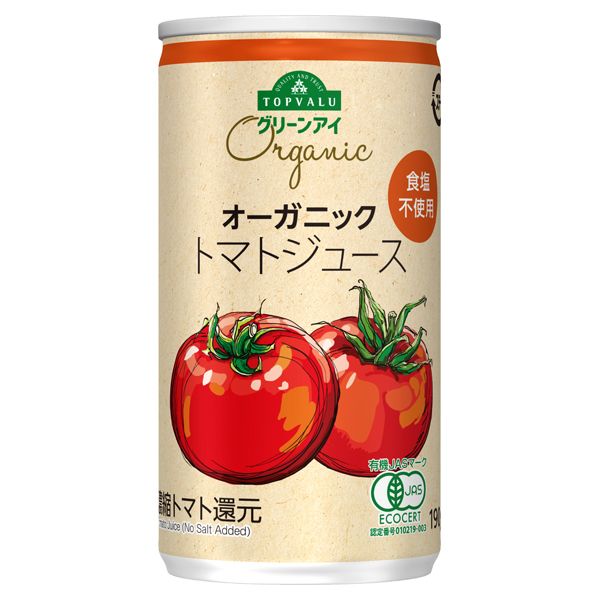 Nước Ép Cà Chua Không Muối - Organic Topvalu (190g)