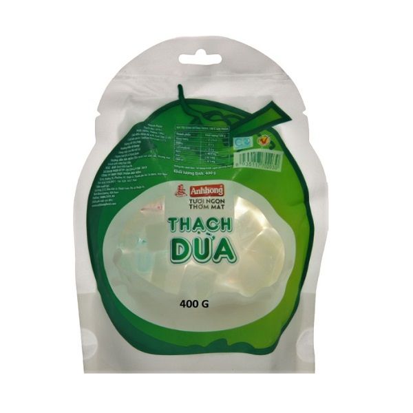 Thạch Dừa Ánh Hồng Túi 400g