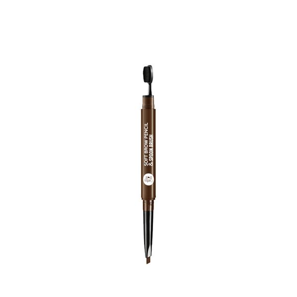 Chì Kẻ Chân Mày Soft Brow Pencil & Spoon Brush Cathy Doll (M) #04 Dark Brown 0.28g