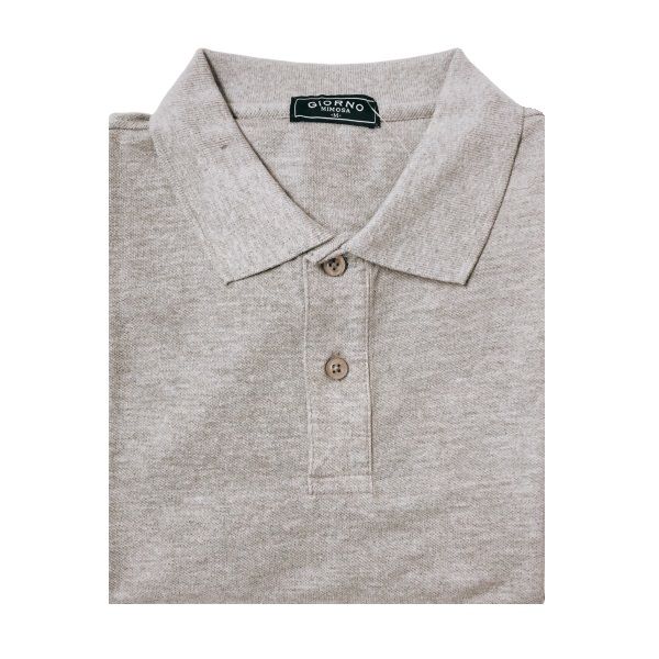 Áo Thun Polo Nam Không Túi Giorno Mimosa Màu Xám Nhạt Size L