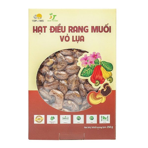Hạt Điều Rang Muối Vỏ Lụa Toplink 250g
