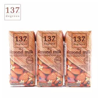 Lốc 3 Hộp Sữa Hạt Hạnh Nhân Nguyên Chất 137°C Degrees Almond Milk Original 180ml