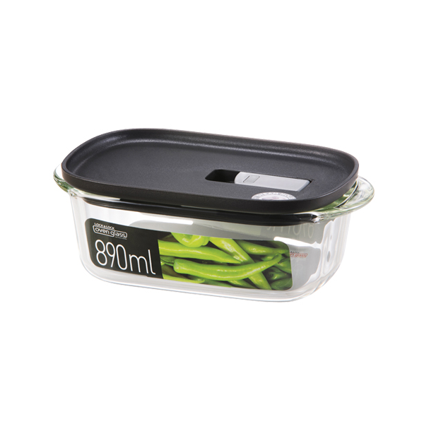 Hộp Thủy Tinh Chịu Nhiệt Lock&Lock Morden LLG941BLK STH890Ml Đen