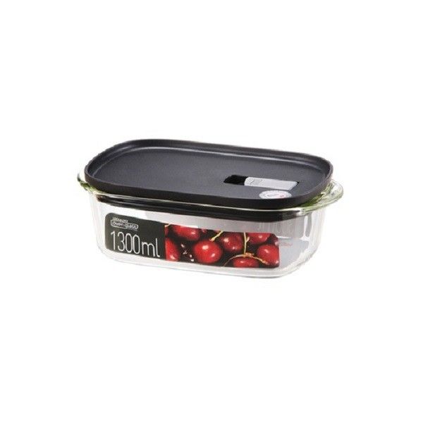 Hộp Thủy Tinh Chịu Nhiệt Lock&Lock Morden LLG942BLK STH 1300ml Đen