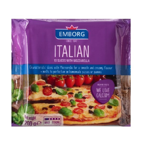 Phô Mai Lát Italian Với Mozzarella Emborg 200g