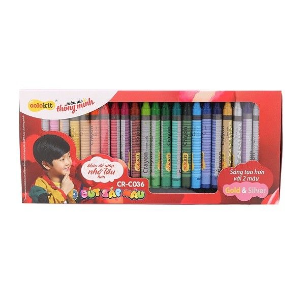 Hộp Bút Sáp 24 Màu Jumbo Thiên Long CR-C036