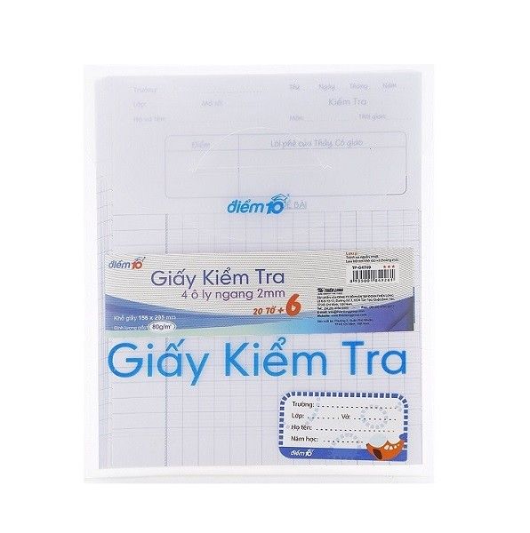 Giấy Kiểm Tra Thiên Long TP-GKT09 4 Ôly Ngang