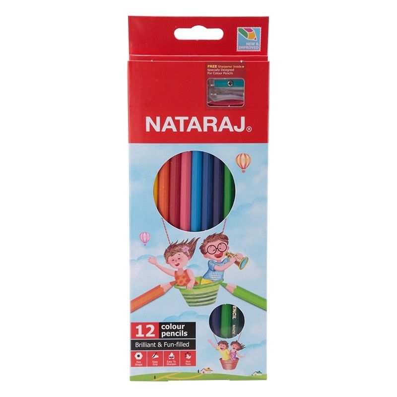 Bút Chì Dài 12 Màu Nataraj F12
