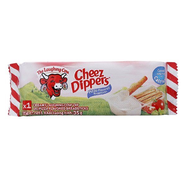 Phô Mai Con Bò Cười Chấm Bánh Cheez Dippers Vị Pizza 35g