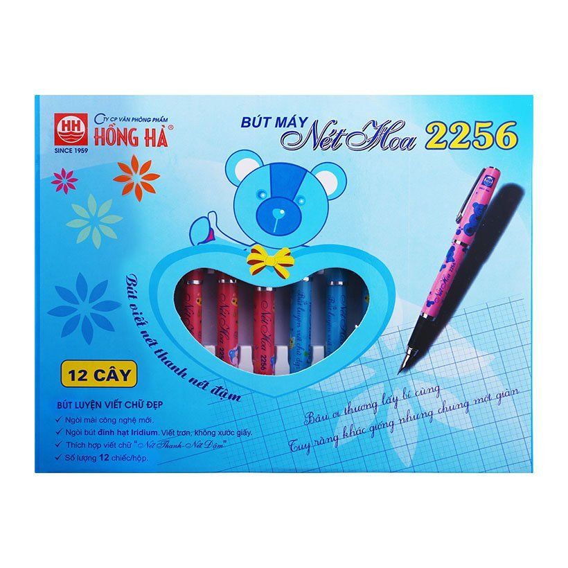 Vỉ 12 Bút Máy Nét Hoa HH-2256