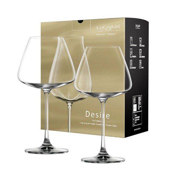 Bộ 2 Ly Pha Lê Desire Elegant Red 590Ml