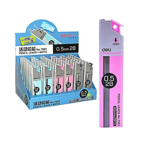 Hộp 48 Ruột Chì Kim 0.5 Deli 7003
