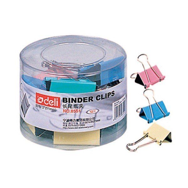 Kẹp Bướm Màu 19mm - 40Pcs Deli 8555