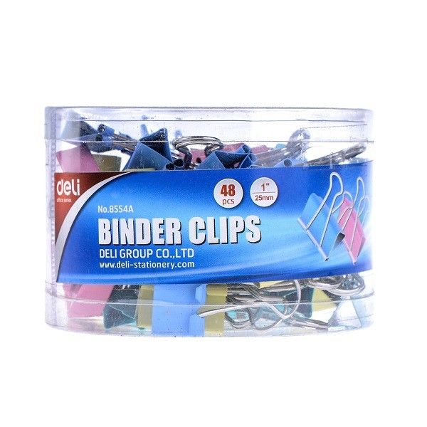 Kẹp Bướm Màu 25mm - 48Pcs Deli 8554