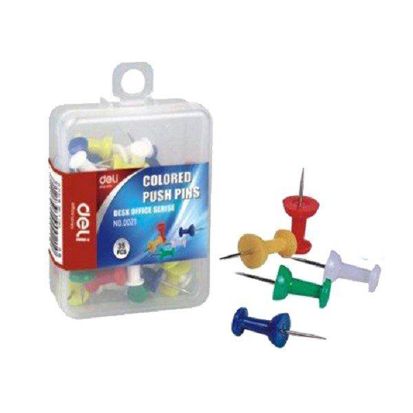 Ghim Mũ Màu Deli 35 Cái/Hộp 0021