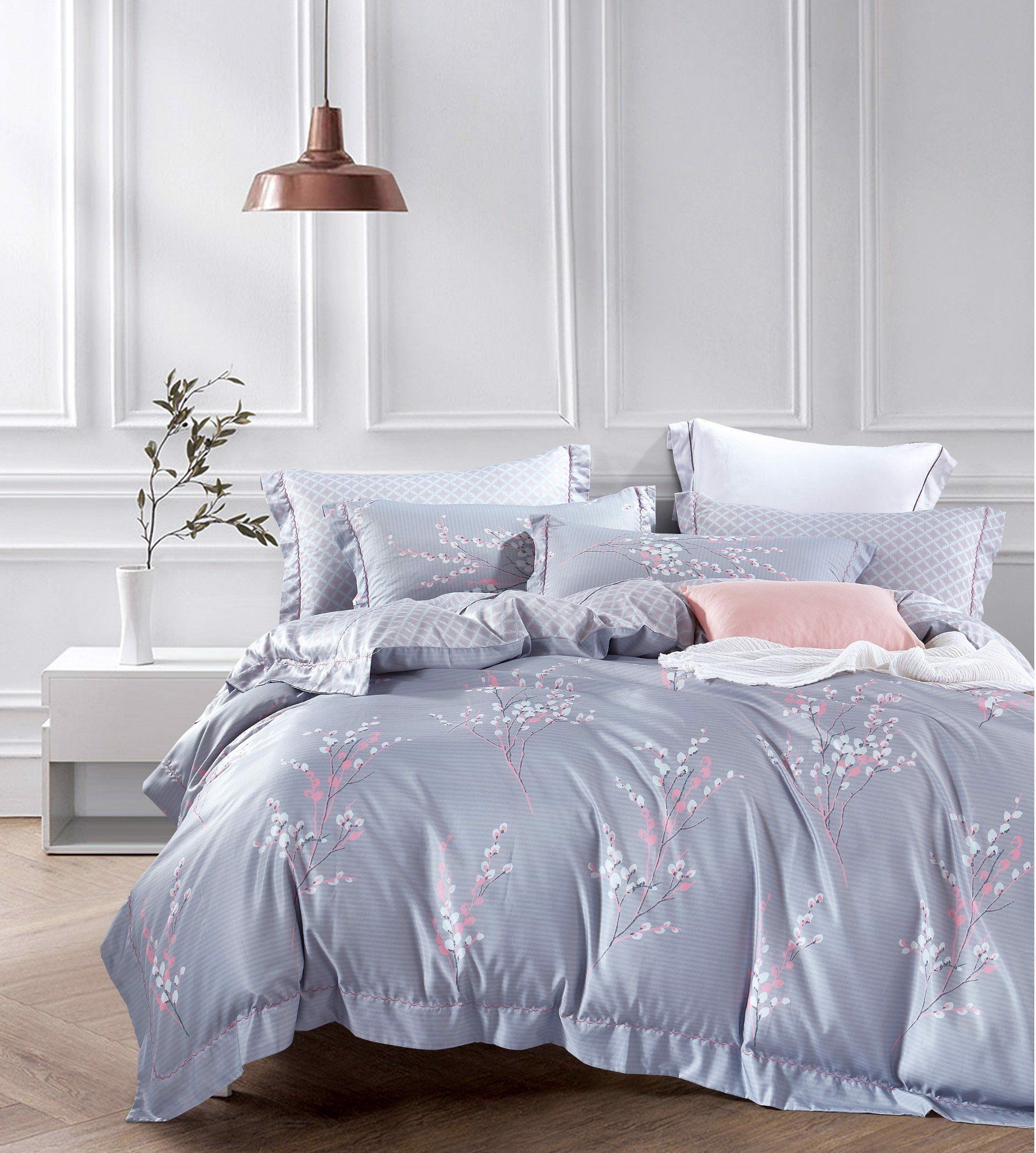 Bộ Drap, Áo Gối Nin Tencel 160*200+40cm