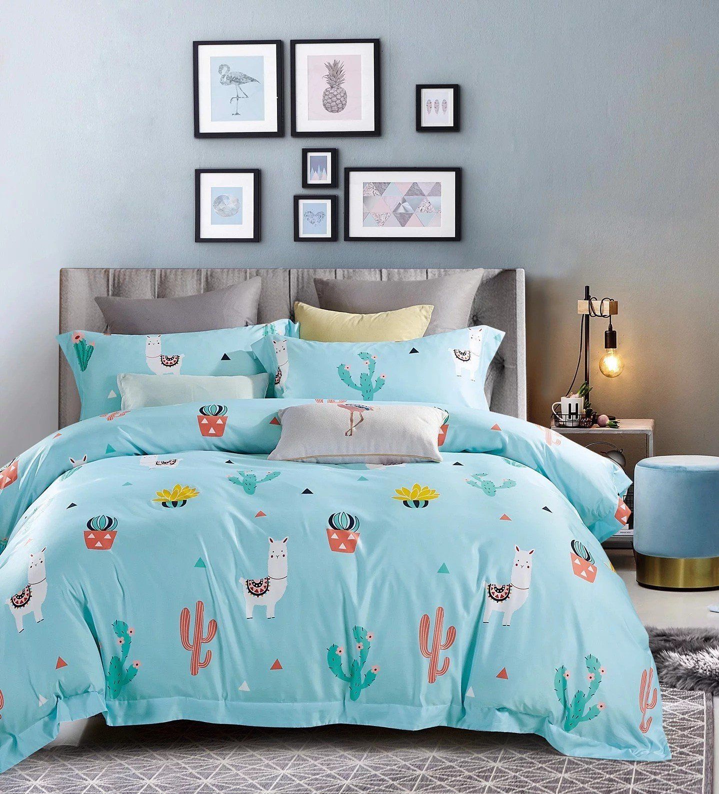 Bộ Drap, Áo Gối Nin Tencel 180*200+40cm