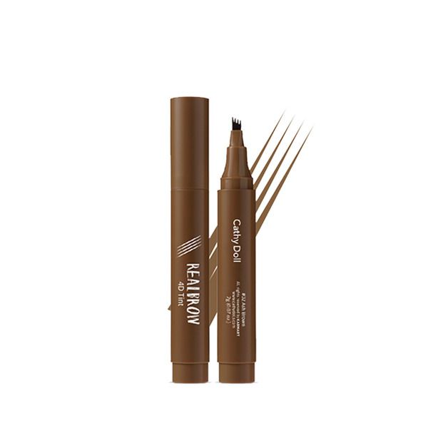 Cọ Vẽ Chân Mày Cathy Doll Real Brow 4d Tint #02 Ash Brown 2g