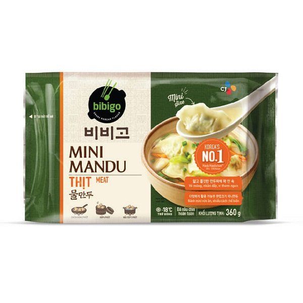 Bánh Mandu Mini Nhân Thịt CJ Bibigo 360g