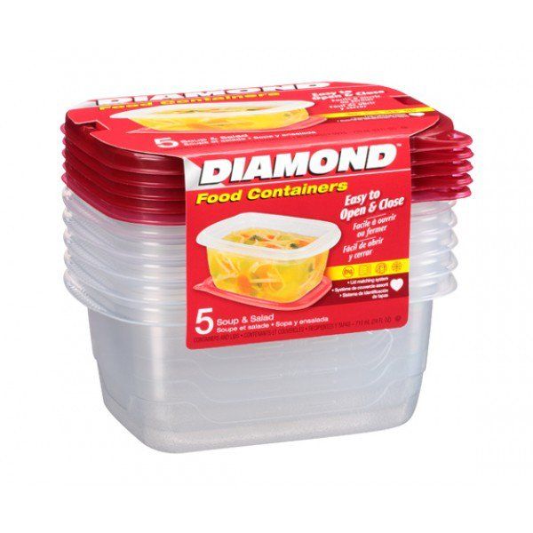 Combo 5 Hộp Thực Phẩm Diamond Soup & Salad 710ML