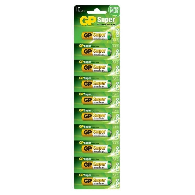 Pin Super Alkaline AA Gp15A-2P10 - Vỉ 10 Viên
