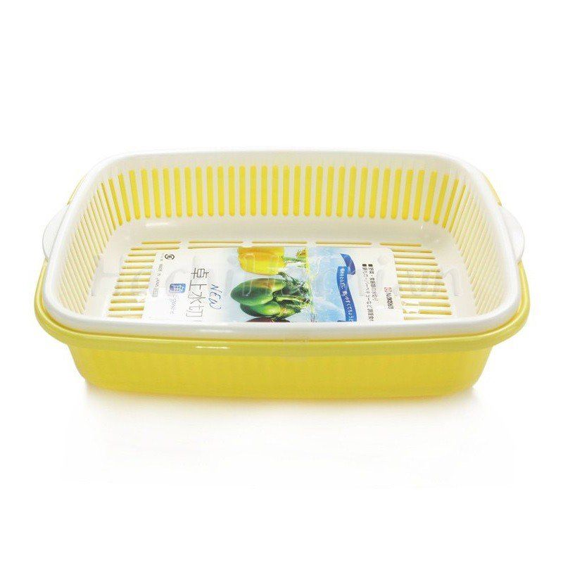 Giá Đựng Hoa Quả 2 Lớp Hình Chữ Nhật (Màu Ngẫu Nhiên)