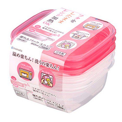 Bộ 3 Hộp Nhựa Đựng Đồ Ăn Dặm Cho Bé Konbini 90ML