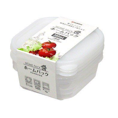 Set 3 Hộp Nhựa Trong Konbini 380Ml
