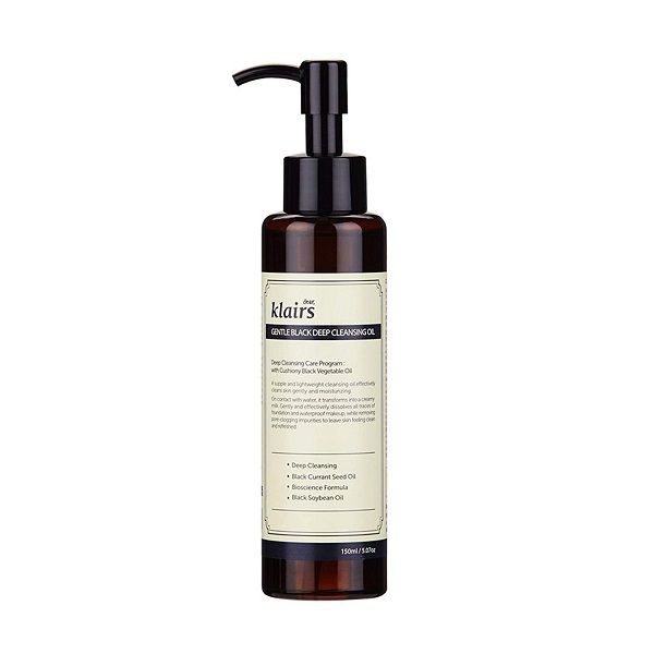 Dầu Tẩy Trang Làm Sạch Sâu Klairs Gentle Black Deep Cleansing Oil 150ml