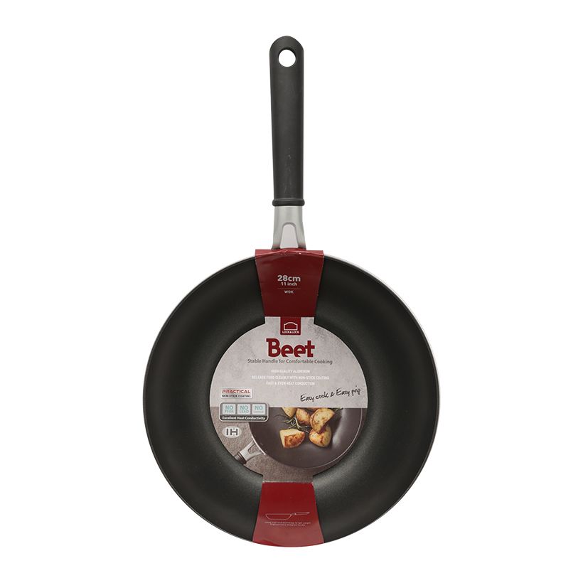 Chảo rán sâu lòng chống dính Lock&Lock Beet LED4285W-IH 28cm - Đỏ rượu