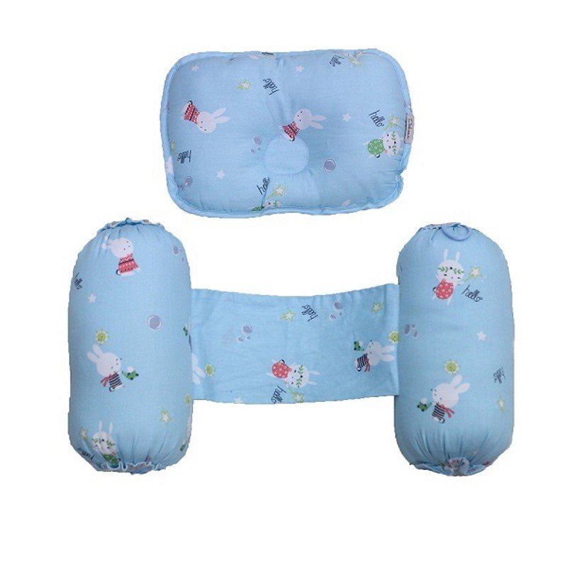 Combo Gối + Chặn Bông Sơ Sinh Dokma Ds070