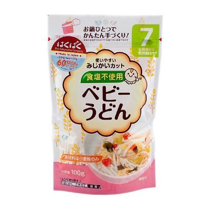 Mỳ Ăn Dặm Baby Udon Hakubaku 100g (Dành Cho Bé Từ 7 Tháng)