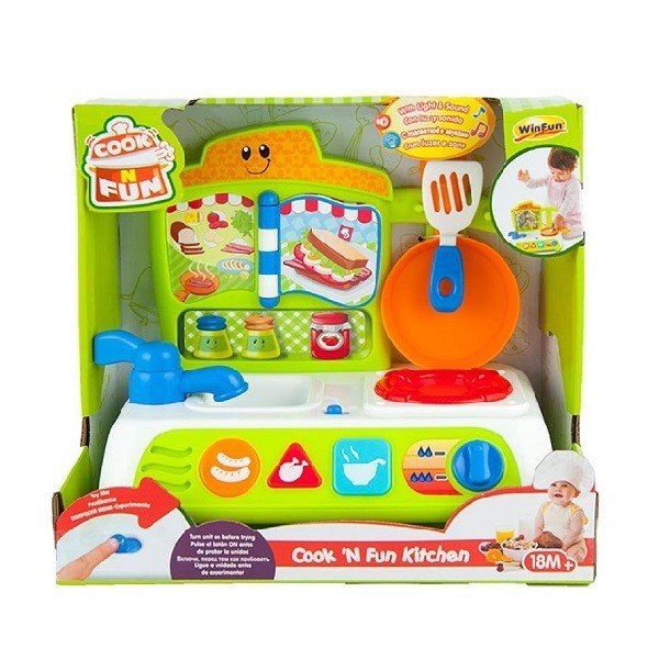 Bộ Đồ Chơi Nấu Ăn Có Nhạc Winfun WF000755 (Xanh)