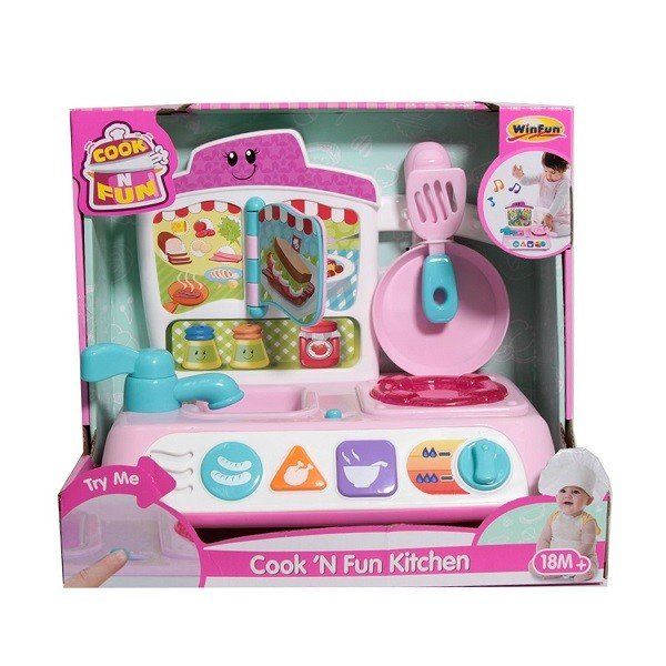 Bộ Đồ Chơi Nấu Ăn Có Nhạc Winfun WF000755G (Hồng)