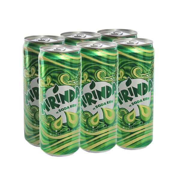 Lốc 6 Nước Ngọt Mirinda Soda Kem Sleek Can 330ml