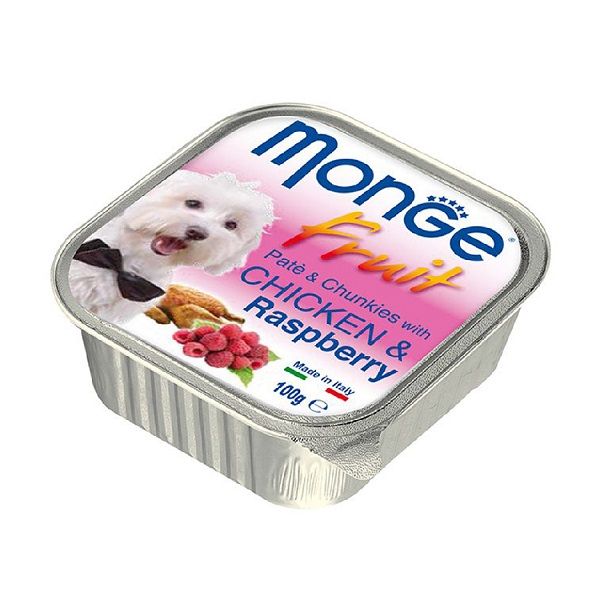 Pate Cho Chó Vị Gà&Quả Mâm Xôi Monge 321C 100g