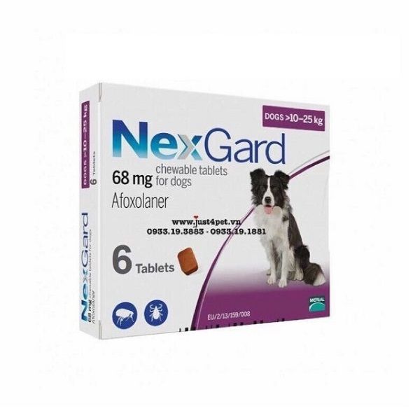 Viên Nhai Phòng Trị Ve Chó Nexgard 68mg 6 Viên